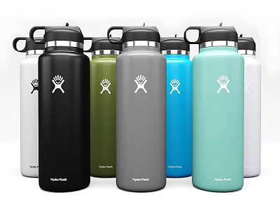 Hydro Flask Insulated Water Bottles In Multiple Colors For Kitchen Use 3d model