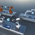 Intelligent Display Shelves Featuring Robotic Arms Globe and Control Panel