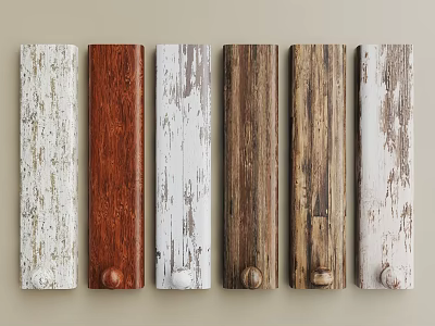 Different Styles Of Wall Paneling With Diverse Colors And Natural Textures For Interior Design 3d model