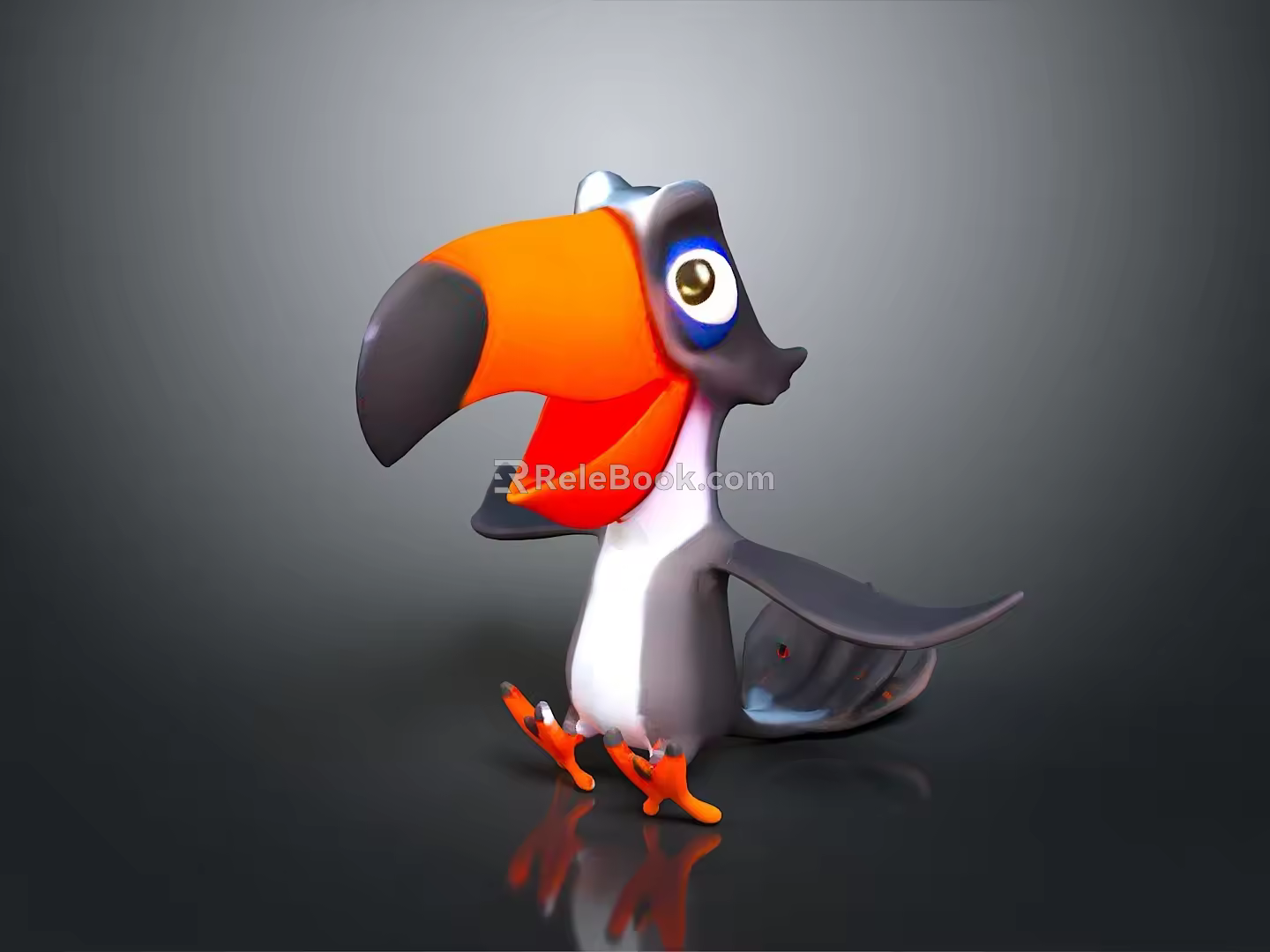 toucan cartoon toucan toy toucan cartoon character 3d model