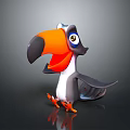 toucan cartoon toucan toy toucan cartoon character 3d model