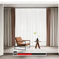 curtain fabric curtain gauze curtain fabric curtain 3d model