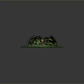 Jungle Adventurer Character Amidst Lush Tropical Plants And Green Grass Terrain