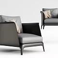 Modern Single Sofa Leisure Chair 3d model