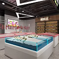 Supermarket Daily Necessities Store With Fresh Fruit Vegetable Section And Organized Shelves