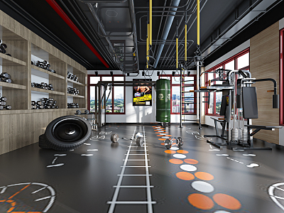 Modern Gym 3d model