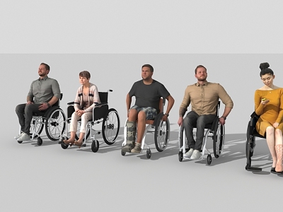 wheelchair person 3d model