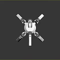 Turret Turntable Railgun Sci-fi Tower Defense Game Tower Defense Sci-fi Turret Game Turret Game Battery 3d model