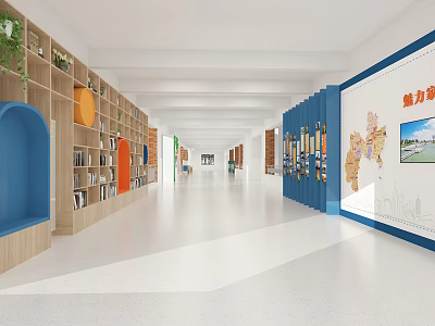 Modern Corridor Campus Culture Corridor 3d model