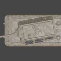Military Gray Armored Tank With Long Gun Barrel Heavy Tracks And Reinforced Turret