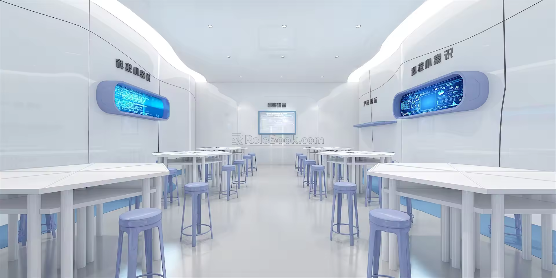 Modern Classroom Virtual Simulation Classroom Computer Classroom Robot Classroom Professional Classroom Maker 3d model
