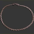 Pink Twisted Rope Circular Sculpture With Artistic Woven Texture Design