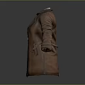 Game Movie Character Brown Coat Costume with White Shirt Brown Vest and Yellow Tie