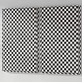 Abstract Painting With Black White Textured Brushstrokes And Geometric Shapes In Modern Art Vertical Composition