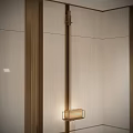 Modern Wall Lamp With Slim Metal Frame And Warm Glow In Minimalist Interior Design
