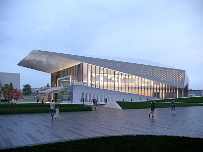 Style Culture Center Gymnasium 3d model