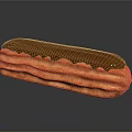 Delicious Flaky Layered Orange Eclair Pastry Topped With Smooth Chocolate Glaze