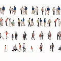 2D character parent-child family combination multiplayer 3d model