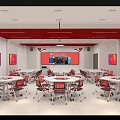 Modern classroom wisdom classroom 3d model