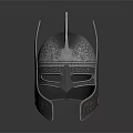 Warrior's Silver Helmet With Intricate Carvings Pointed Top And Reflective Metallic Surface