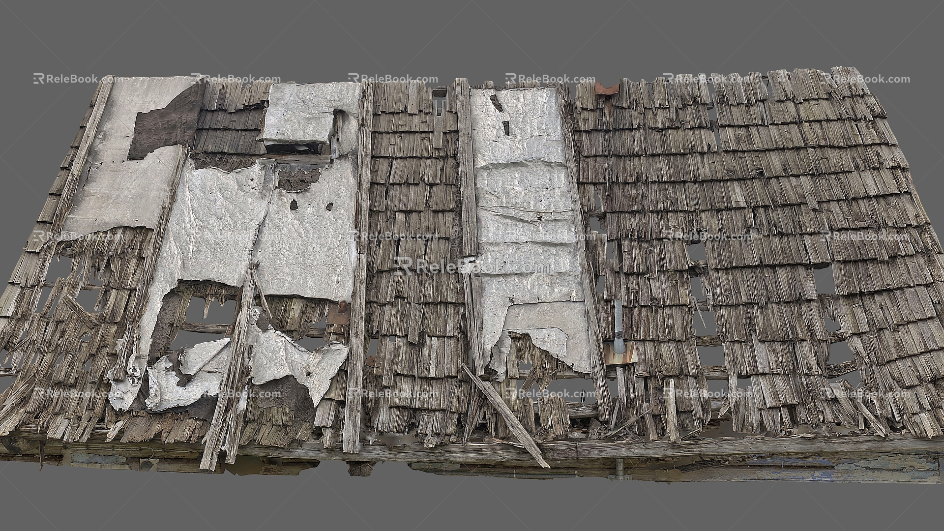 Wooden tile roof roof thatched cottage thatched cottage roof thatched cottage roof thatched straw cottage 3d model