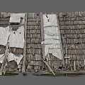 Wooden tile roof roof thatched cottage thatched cottage roof thatched cottage roof thatched straw cottage 3d model