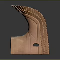 Ancient Red Ceramic Weapon With Feathered Design And Helmet Shaped Structure 3d model
