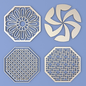 Metal Carved Traditional Pattern Carved Pattern 3d model