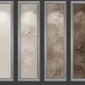 Four Textured Decorative Panels With Light to Dark Color Gradation And Silver Frames 3d model