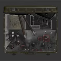 Open Vintage Equipment Case Containing Tools Copper Components and Metal Parts
