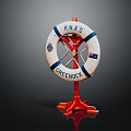 RNKS GREENOCK Commercial Lifebuoy Safety Equipment With Red Stand And Branding