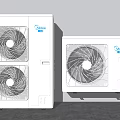 Modern air conditioner external unit 3d model
