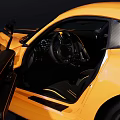 Stunning Yellow Two Door Sports Car With Aerodynamic Body And Black Background