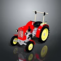 Red Tractor Model With Yellow Wheels Black Seat And White Accents