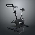 Black Stationary Exercise Bike Sports Equipment With Adjustable Seat And Handlebars