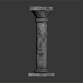Modern Column Stone Column Old Stone Column 3d model
