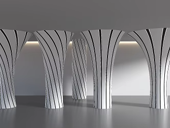Special-shaped Column Petal Column Spiral Column Corrugated Column Creative Bag Column Cylindrical Bag Column 3d model