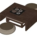 New Chinese Tea Table 3d model