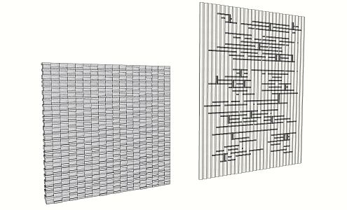 Modern Wall Panel Decorative Panel Loose-leaf Book Outdoor 3d model