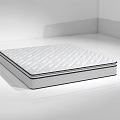 Clean White Mattress With Diamond Stitching And Black Border Design 3d model