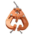 Orange C Clamp Workshop Tool With Metal Frame Screw Handle And Clamping Jaws