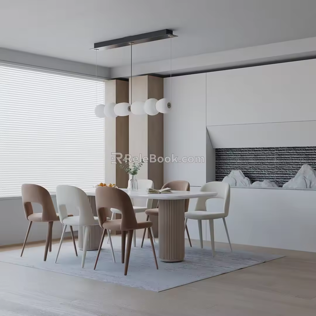 Modern table combination 3d model