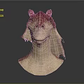 Game Movie Character With Red Horns Red Eyes And Wrinkled Neck