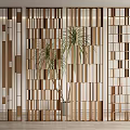Metal screen partition hollow partition 3d model