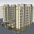 Modern High Rise Residential Buildings With Exterior Architectural Details And Balconies