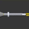 Mechanical Part With Threaded Body And Yellow End Component For Industrial Use 3d model
