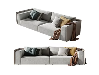 Modern double sofa 3d model