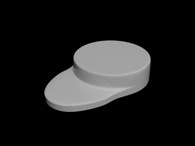 White Circular Plastic Lid With Smooth Surface And Simple Design 3d model