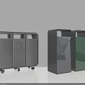 Public Facilities Modern Trash Bins With Recycling And Waste Classification Design 3d model