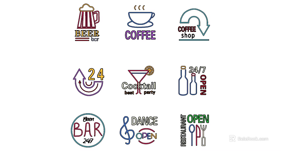 Bar Coffee Shop Decorative Lights for 24 Hour Cocktail Dinner Dance Venues 3d model 